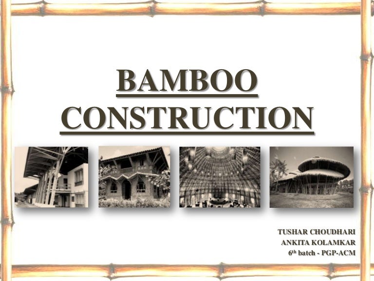 Bamboo As A Building Material Pdf